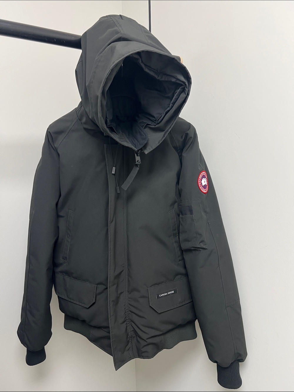Canada Goose Men's Black Hooded Puffer Jacket